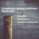 Fence Nails - 1.8 in Steel Wire Fencing Staple for Softwoods, Reuse Fence Staple Fasteners Nails with Wire Fixer, for Wire Mesh and Woven Fencing (1.8IN*90PCS) - Image 6